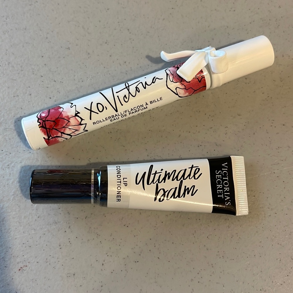 Victoria Secret Ultimate Lip Balm and XO roller ball set